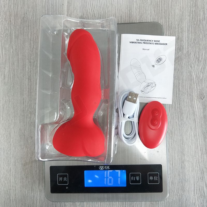 Rose Butt Plug Vibrator For Men And Women Adult Sex Toys Masturbator Breast Clitoris Massager Anal Plug Silicone